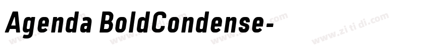 Agenda BoldCondense字体转换
